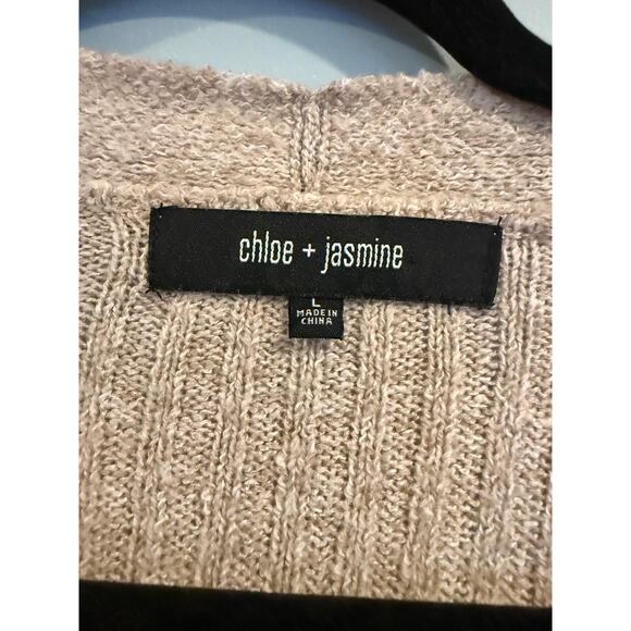 Chloe + Jasmine Ribbed Open Front Cardigan – Size L - Picture 4 of 4